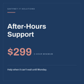 After-Hours Remote IT Support, 2-hour minimum, $299 — Gaffney IT Solutions