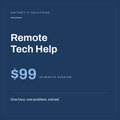 Remote Tech Help, 60-minute session, $99 — Gaffney IT Solutions